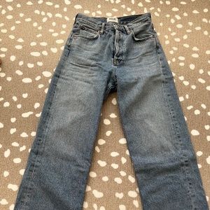 Worn once size 24 Agolde Ren wide leg jeans